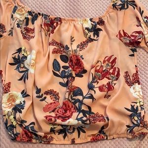 Off the shoulder long sleeved top